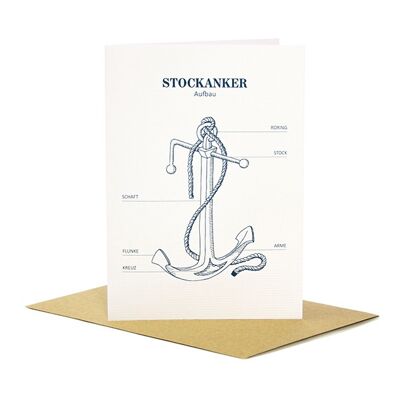 Greeting card stick anchor