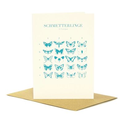 Greeting card butterflies in Europe