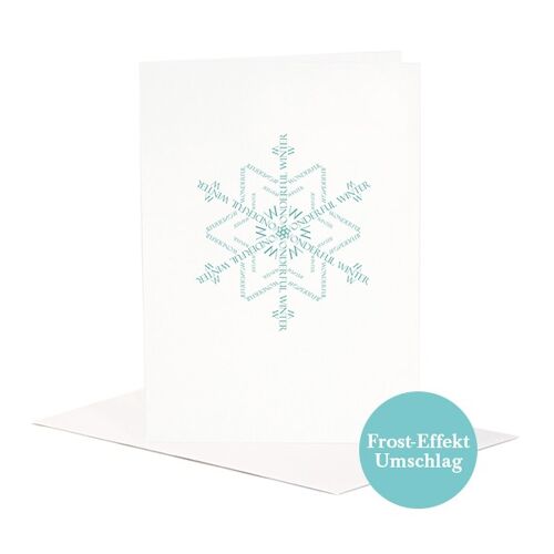 Grußkarte Schneeflocke (transparenter Umschlag)