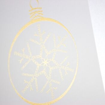 Carte de voeux Boule de Noël (enveloppe transparente) 3