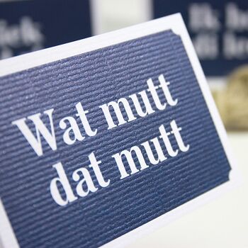 Etiquette cadeau "Wat mutt dat mutt" 1