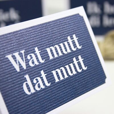 Etichetta regalo "Wat mutt dat mutt"