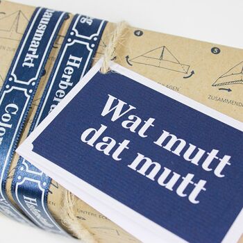 Etiquette cadeau "Wat mutt dat mutt" 2