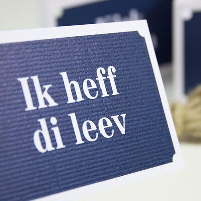 Etichetta regalo "Ik heff di leev"