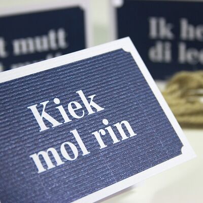 Etiquette cadeau "Kiek mol rin"