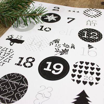 Sticker advent calendar