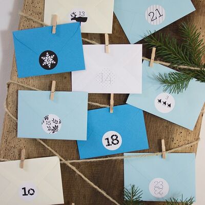 Calendrier de l'Avent bleu glacier