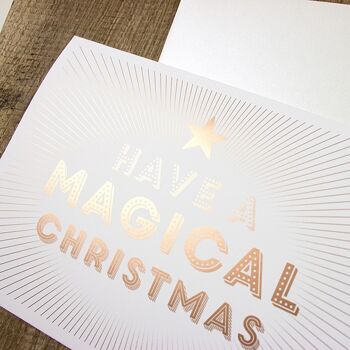 Carte de voeux magique de Noël (enveloppe blanche) 2