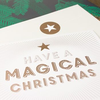 Carte de voeux magique de Noël (enveloppe blanche) 3