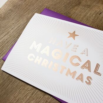 Carte de voeux magique de Noël (enveloppe en mûre) 2