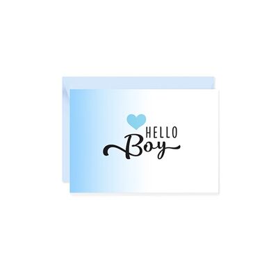 Mini tarjeta de felicitación Hello Boy