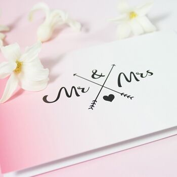 Mini carte de voeux Mr & Mrs 2