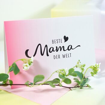 Mini carte de voeux Meilleure maman 2