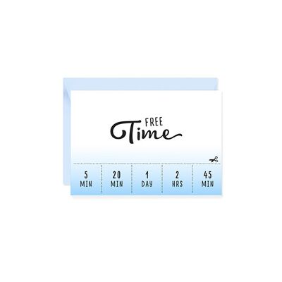 Free Time mini greeting card