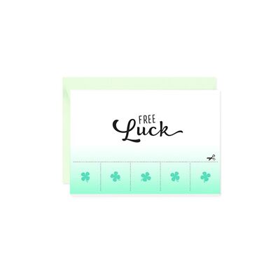 Mini greeting card Free Luck