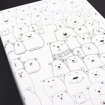 Bande d'ours polaires en papier d'emballage