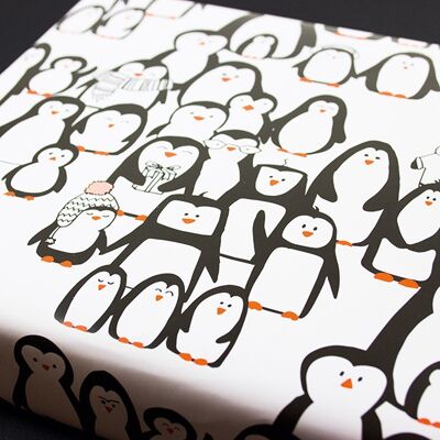 Geschenkpapier Pinguinparade