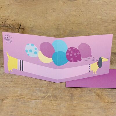 Greeting card balloon delivery