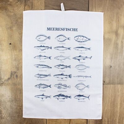 Sea fish tea towel