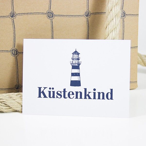 Cartolina costiera bambino