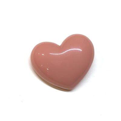 Broche de corazón rosa