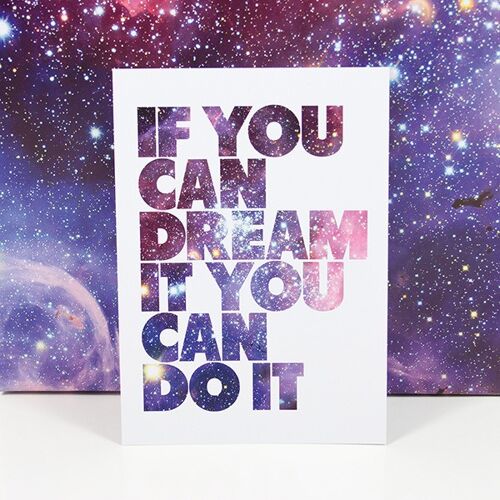 Postkarte If you can dream it