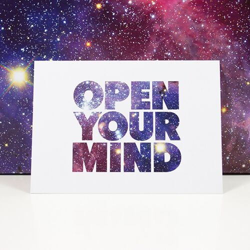 Postkarte Open your mind