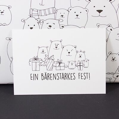 Postkarte Ein Bärenstarkes Fest