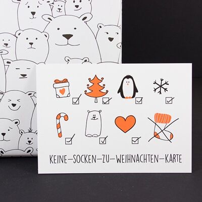 Postkarte Keine-Socken-Karte