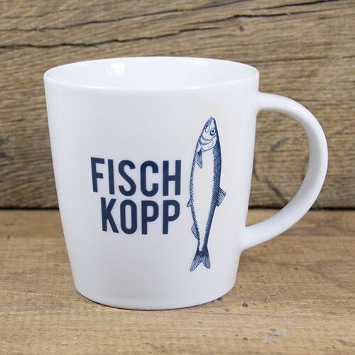 Großer Porzellanbecher Fischkopp