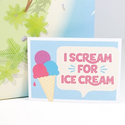 Postkarte I scream for ice cream
