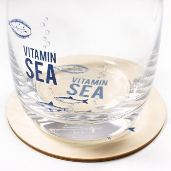 Verre en cristal de Vitamine Sea 3