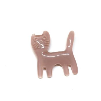 Broche chat violet