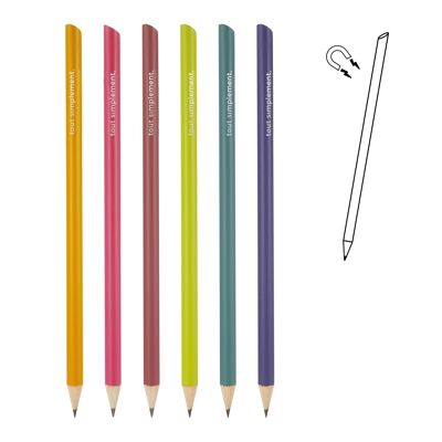 Assortiment de 24 crayons de papier magnétiques - couleur