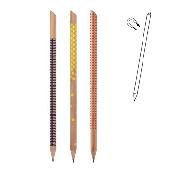 Assortiment de 24 crayons de papier magnétiques - motif 2