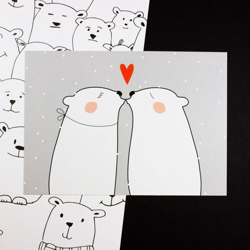 Postkarte Bärengroße Liebe