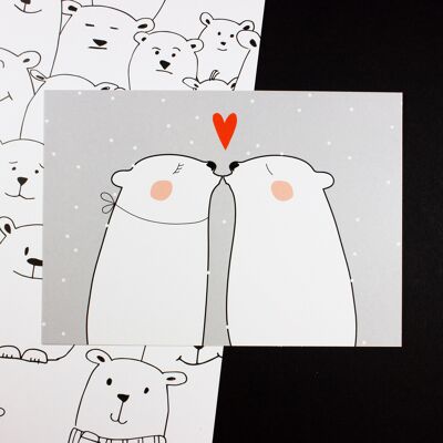 Cartolina Amore grande come un orso