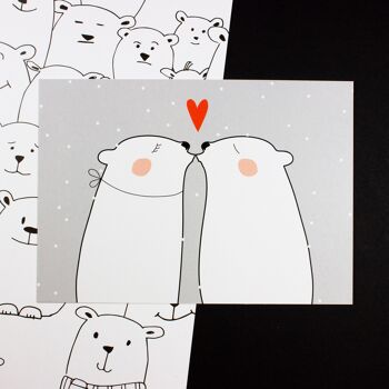 Carte postale L'amour gros comme un ours