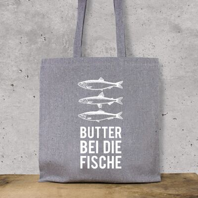 Baumwollbeutel Butter bei die Fische