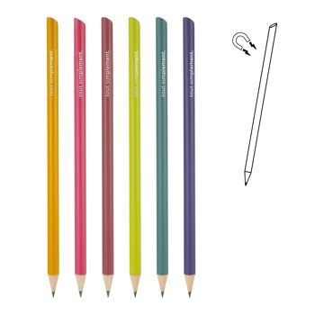 Présentoir plein de 120 crayons de papier magnétiques - couleur + présentoir offert 2