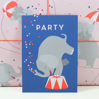 Postkarte Party