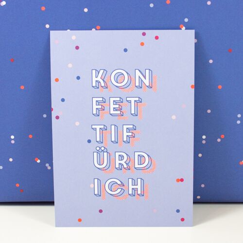 Postkarte Konfetti für Dich