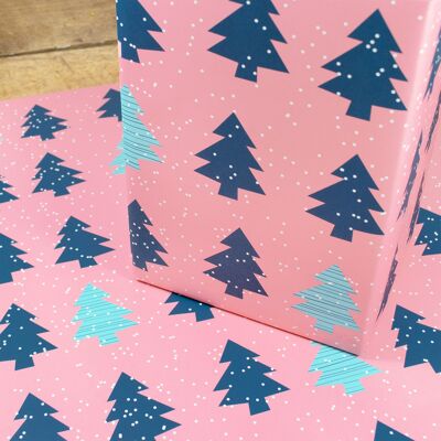 Wrapping paper Christmas trees