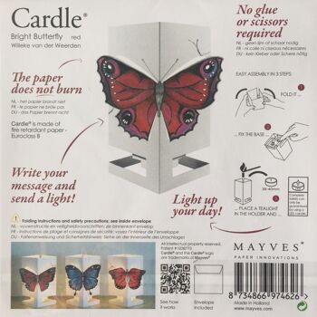Papillon Cardle - Rouge 3
