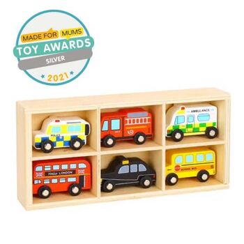 Coffret de voitures miniatures en bois - récompense d'argent par made for mums ! 1