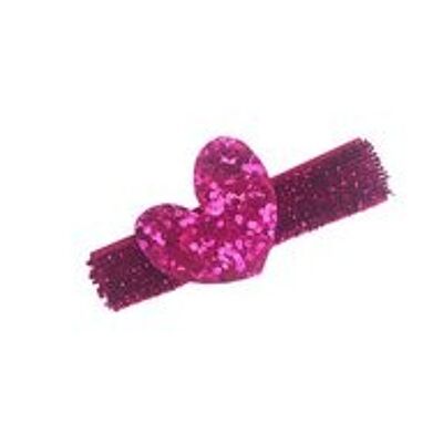 Clip Cuore Rosa Brillante