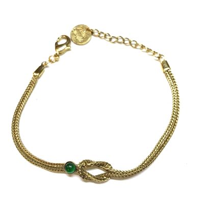 Diane green agate bracelet