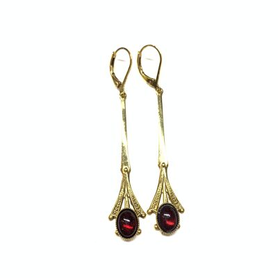 Theodora garnet earrings