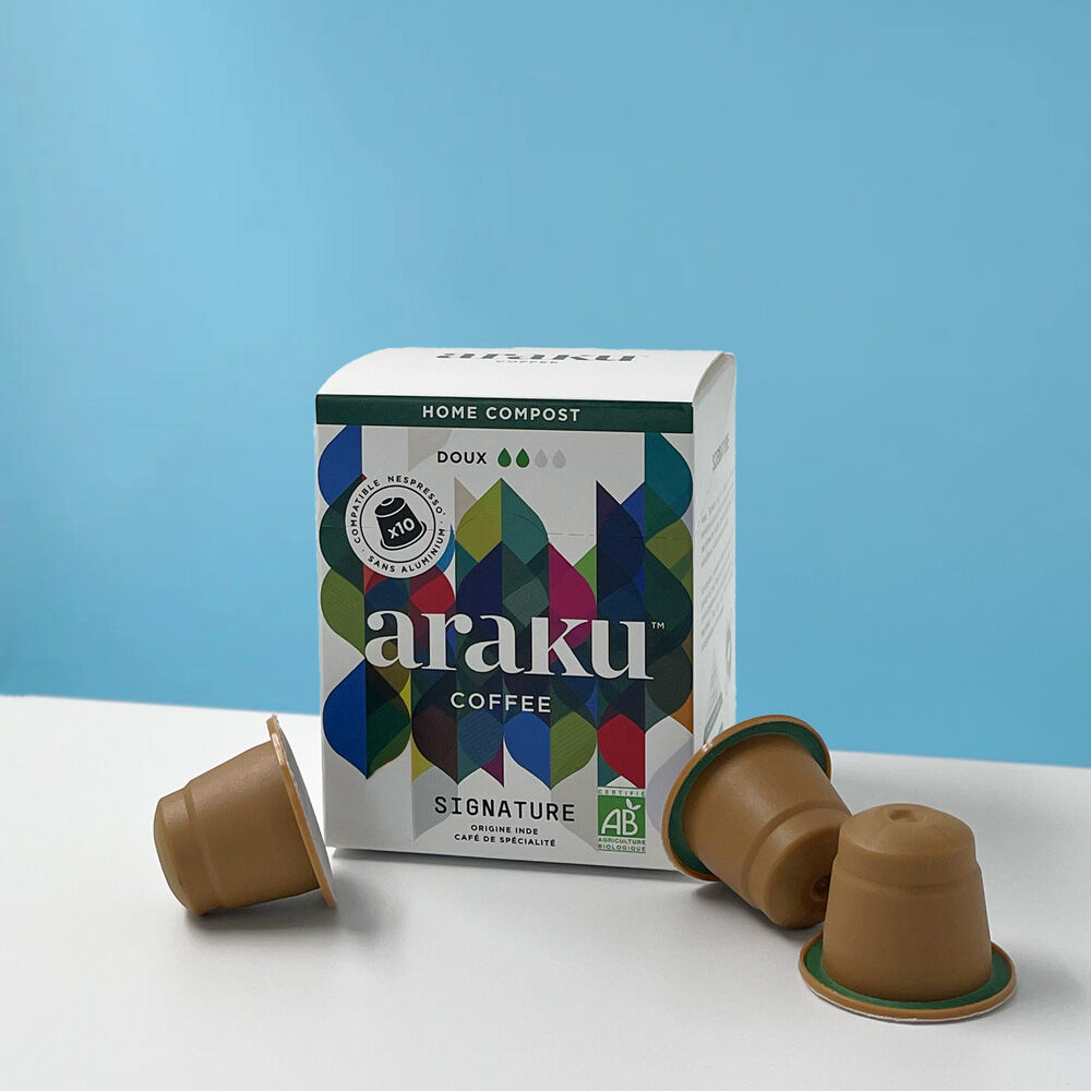 Café Bio Signature box 10 Nespresso compatible capsules, compostable and biodegradable