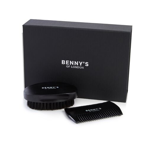 Beard brush & comb gift set